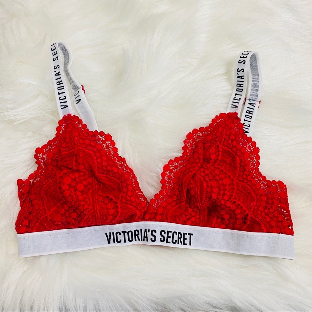 Victoria’s Secret PINK XS red lace bralette